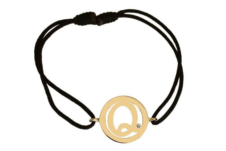Alphabet Q Gold Bracelet